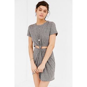 Heather Gray Knot Dress with Cutouts